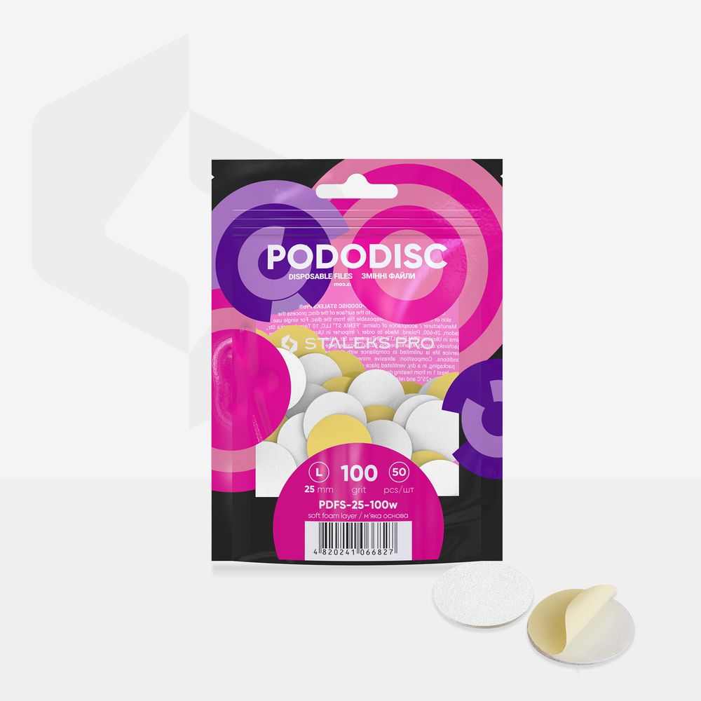 Staleks Replacement PODO Disc - with foam layer, 100 grit