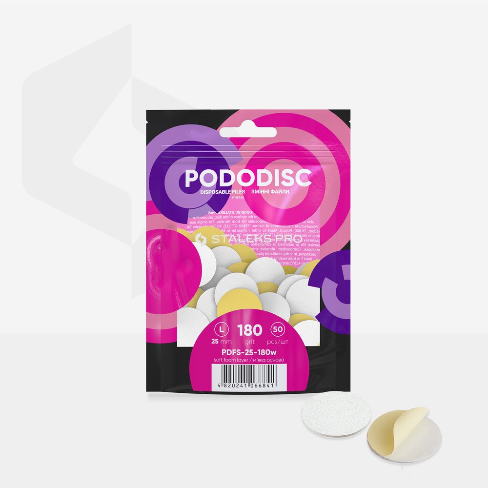 Staleks Replacement PODO Disc - with foam layer, 180 grit
