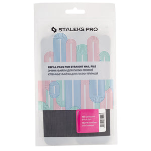 Staleks BLACK Soft Base Disposable File Pads - Straight Nail File, 30 pack