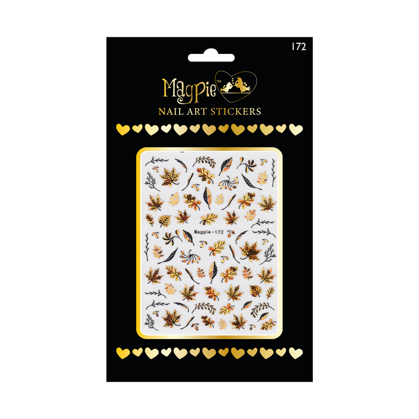 Sticker #172 - Gold Fall Leaves