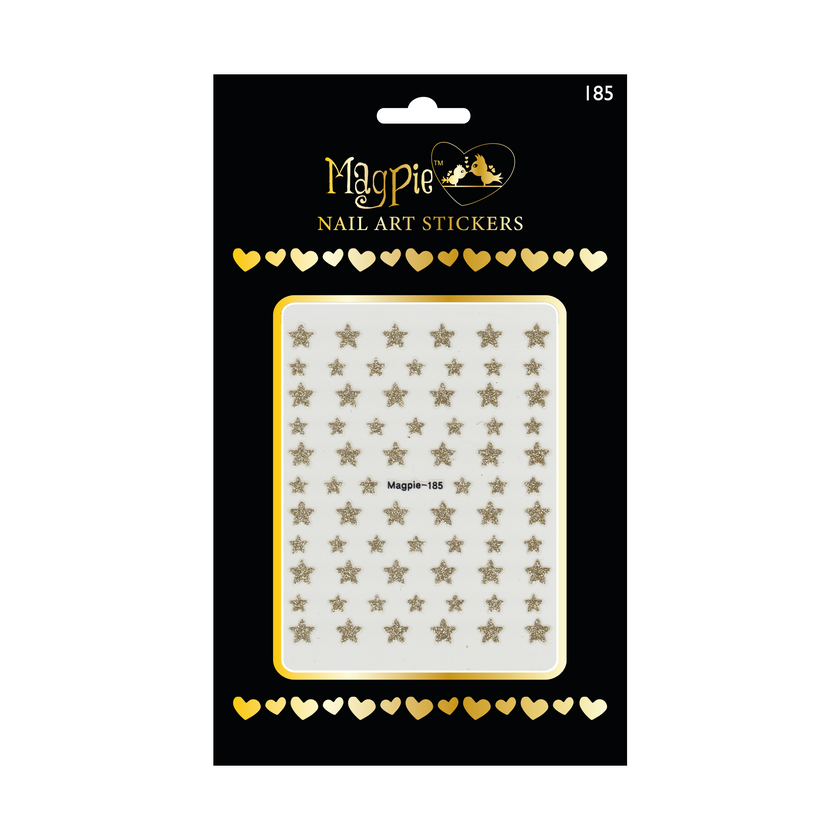 Sticker #185 - Glitter Stars, gold