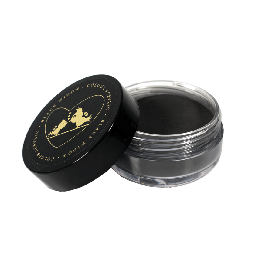 Black Widow Color Acrylic Powder, 20g pot