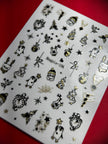 Sticker #196 - Black and Gold Christmas