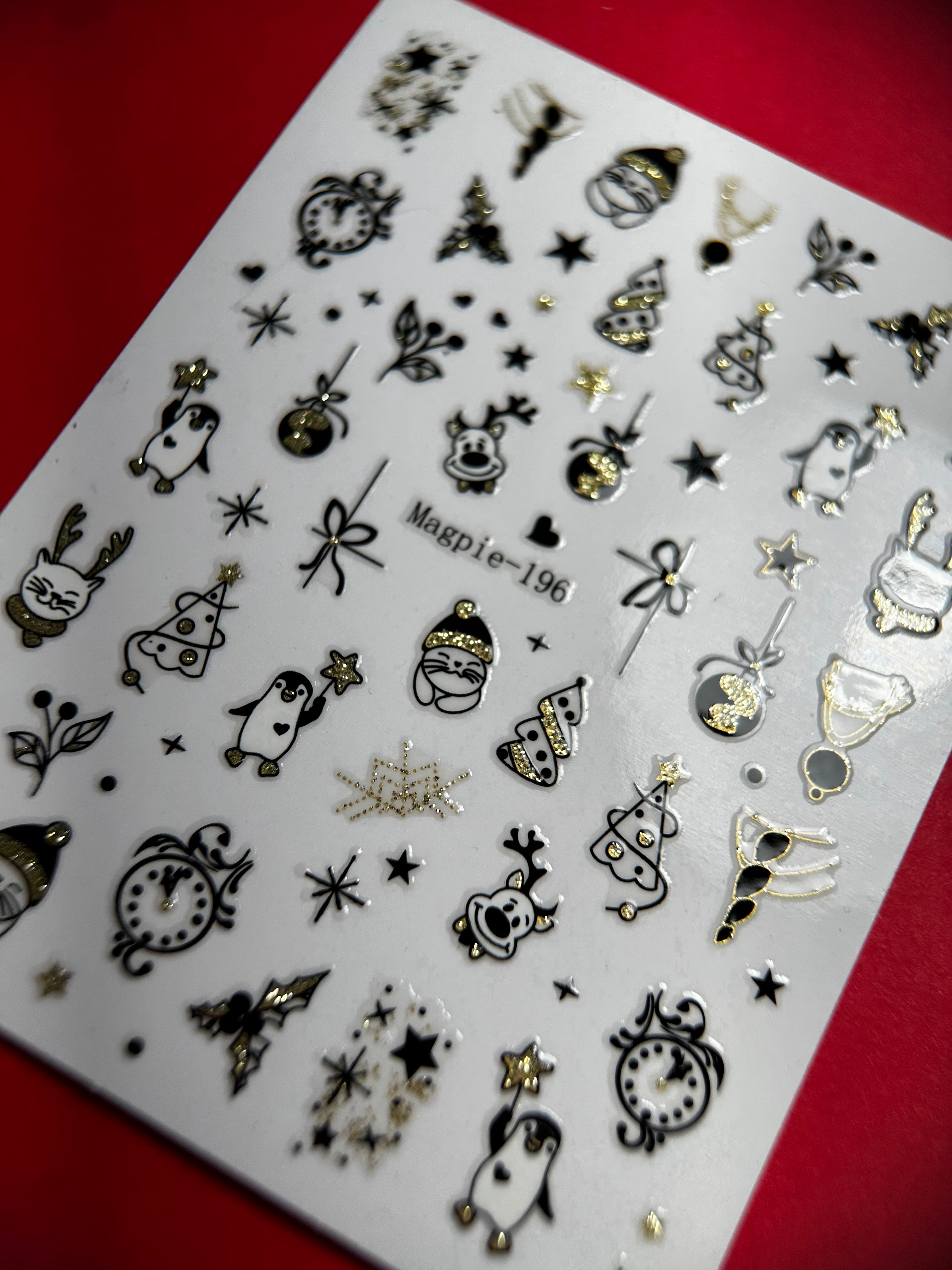 Sticker #196 - Black and Gold Christmas