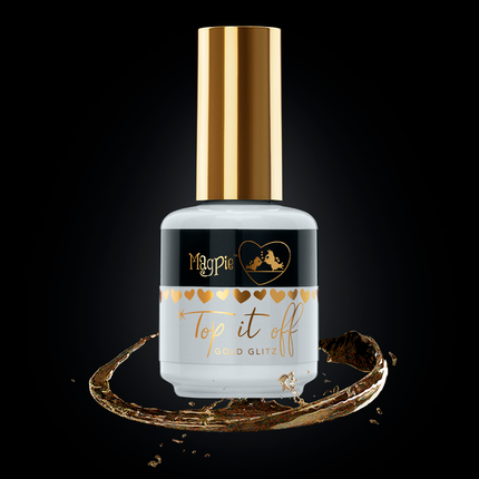 Top It Off - No Wipe Top Coat, Gold Glitz