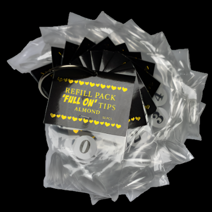 Clearance Full On Tips Refills - ALMOND, size 10