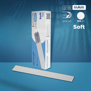 Staleks WHITE Soft Foam Disposable File Cases - single sided grit