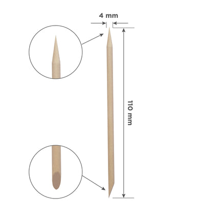 Staleks Wooden Orangewood Stick - 110mm