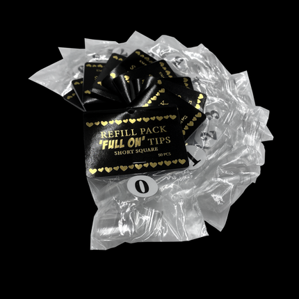 Clearance Full On Tips Refills - SHORT SQUARE, size 6
