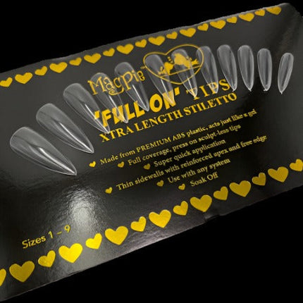 Clearance Full On Tips - XTRA LENGTH STILETTO