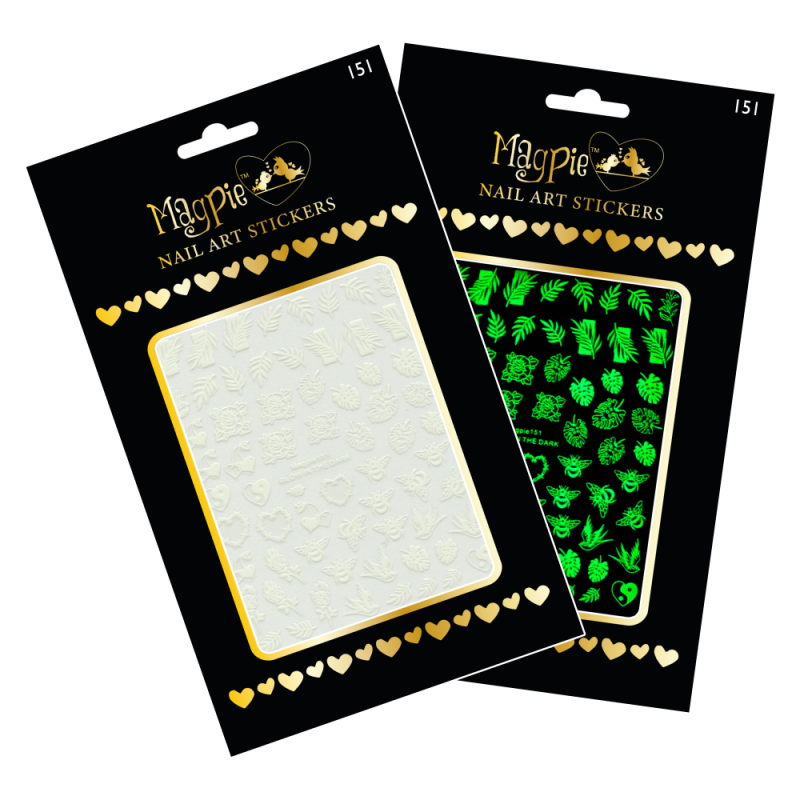 Sticker #151 - Bees, Floral, Foliage Glow in the Dark