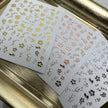Sticker #198 - Flowers and Leaves, Silver