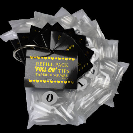 Clearance Full On Tips Refills - TAPERED SQUARE, size 6