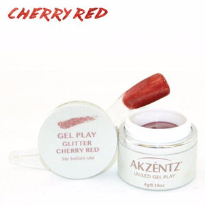 Gel Play Glitter - Cherry Red
