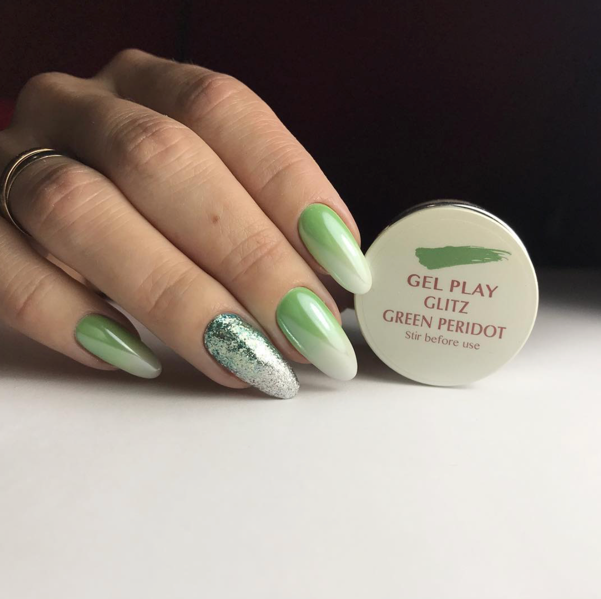 Gel Play Glitz - Green Peridot