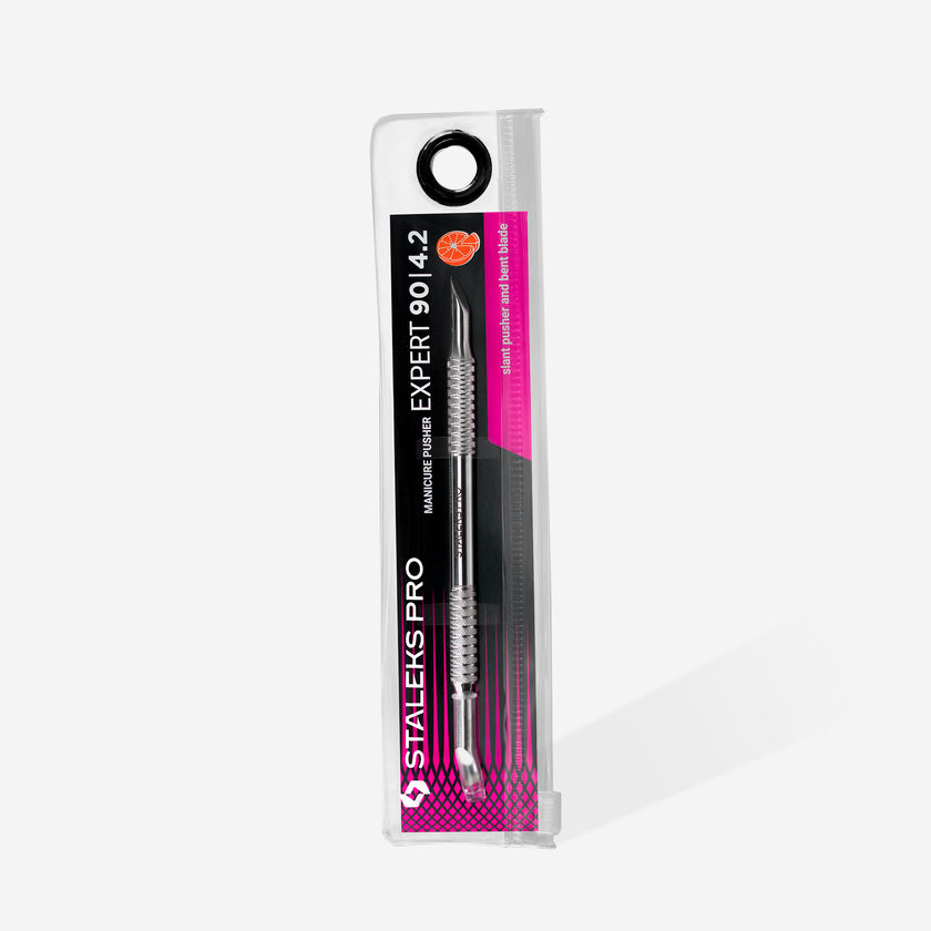 Staleks Expert Pusher 90/4.2 - Orangewood Stick with a Bent Blade